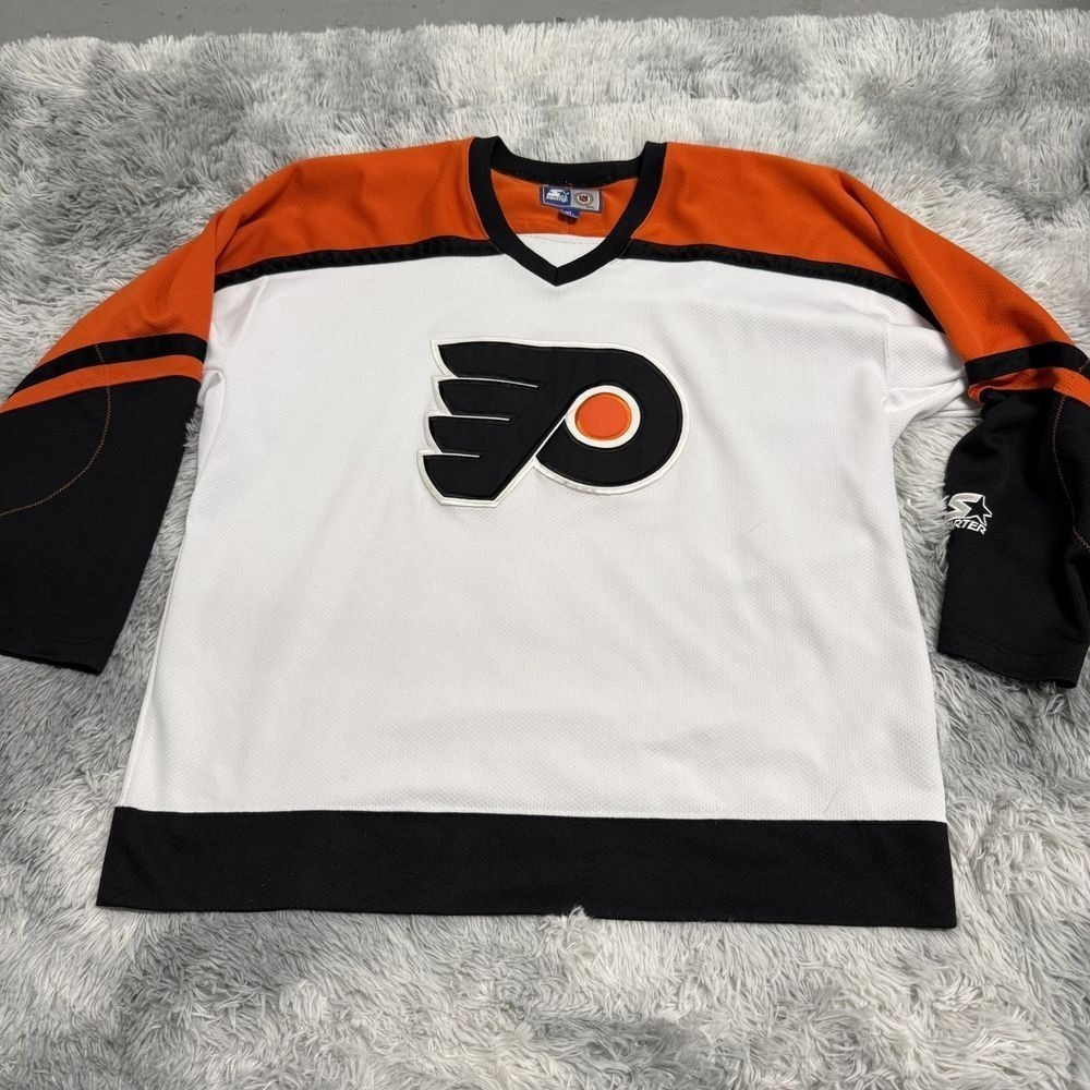 Philadelphia Flyers Vintage Hockey Jersey Mens Sz XL Starter White Sewn